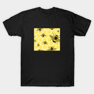 Honeycomb bee pattern T-Shirt